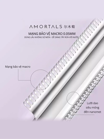 Bộ 2 Dao Cạo Lông Mày Amortals Hai Đầu Tiện Dụng, Dao Tỉa Lông Mày Cạo Râu Tiện Lợi