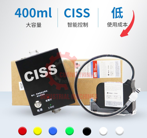 Máy in date tự động S10 kết hợp hộp cung cấp mực túi in liên tục CISS