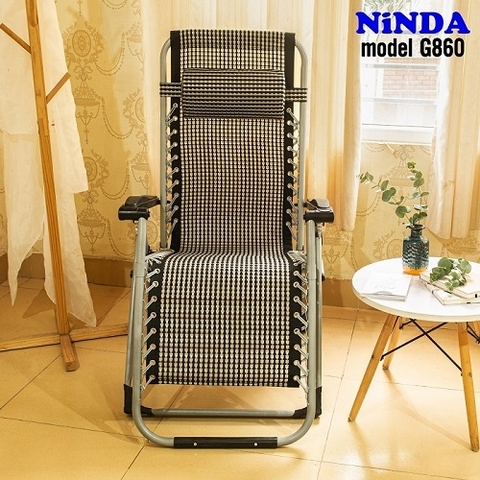 Ghế xếp thư giãn NiNDA G860 chắc chắn, tiện lợi.