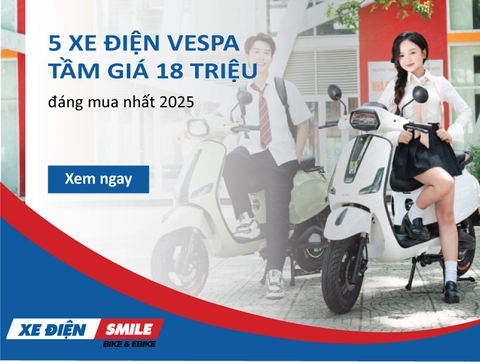 Điểm danh 5 mẫu xe điện Vespa tầm giá 18 triệu đáng mua nhất 2026