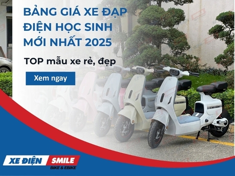 Bảng giá xe đạp điện học sinh mới nhất 2025 – TOP mẫu xe rẻ, đẹp