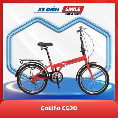 xe đạp gấp Califa CG20 màu đỏ