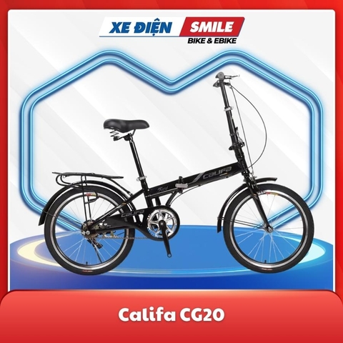 xe đạp gấp Califa CG20 màu đen