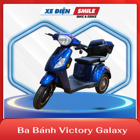 Xe ba bánh điện Victory Galaxy màu xanh dương, xe ba bánh điện cho người già