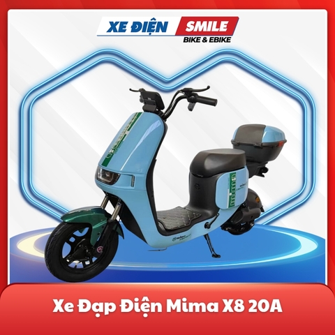 Xe đạp điện mima X8 màu xanh