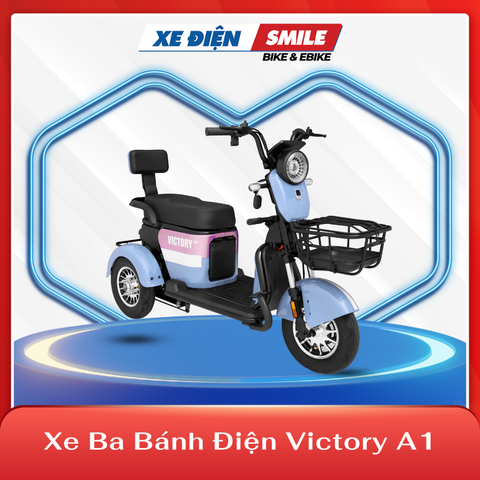 Xe ba bánh điện Victory A1 xanh dương