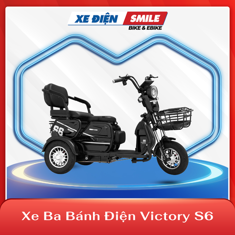 Xe Điện Ba Bánh Victory S6 màu đen