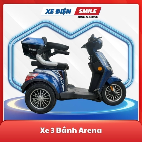 Xe ba bánh điện Arena màu dương, xe ba bánh điện HCM, xe điện cho người lớn tuổi