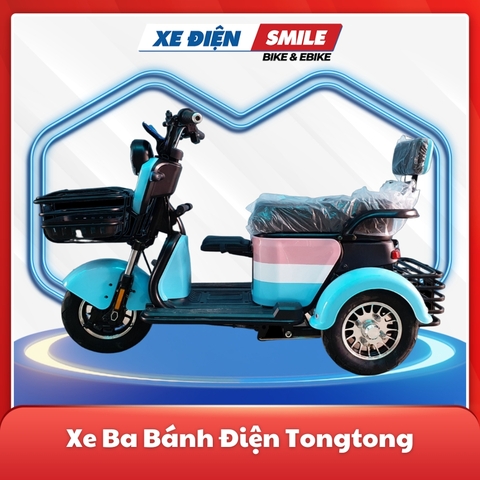 Xe Điện Ba Bánh Tongtong màu xanh ngọc