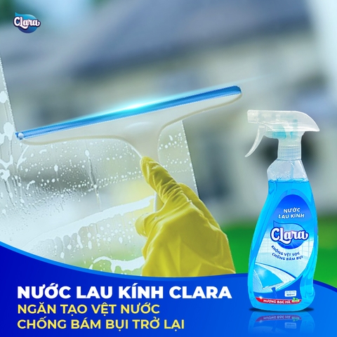 Nước lau kính Clara, hương bạc hà, 500ml