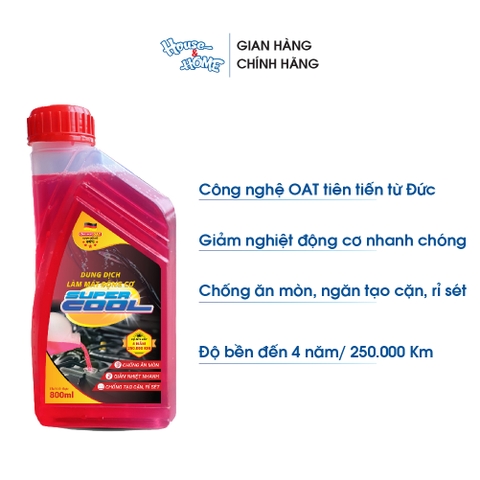 Dung dịch làm mát động cơ Super Cool - màu hồng - 800ml