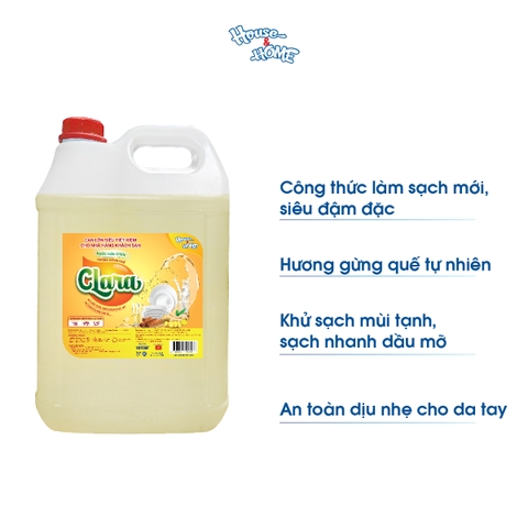 Nước rửa chén Clara - Hương gừng quế 9.5KG