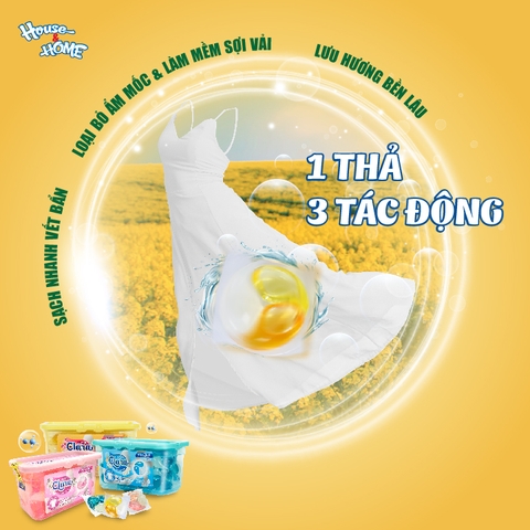 Viên giặt xả Clara - Hương hoa ngọt ngào