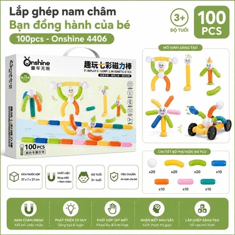 Lắp Ghép Nam Châm Bạn Đồng Hành Của Bé 100pcs - Onshine 4406 - Bảng Chữ Cái Lắp Ghép Cho Bé