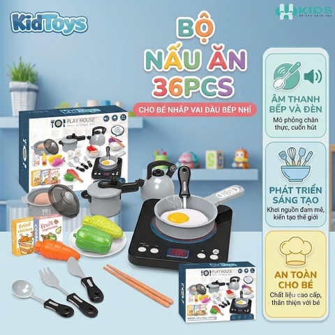 Nấu Ăn 36pcs 5752 (2 Màu) Cho Bé - Đồ Chơi XKIDS