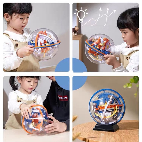 Đồ chơi quả bóng Rubik 3D giải đố mê cung Maze Ball giúp phát triển trí tuệ thông minh sư tập trung cho bé và người lớn