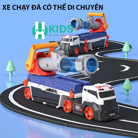 Đồ chơi ô tô tải vận chuyển cỡ lớn có nòng bắn bóng