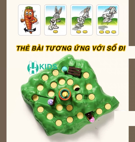 Bộ trò chơi thỏ vượt bẫy giải trí vui nhộn cho trẻ em và gia đình