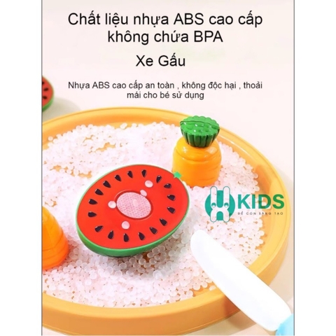 Xe Đẩy Siêu Thị Cho Bé Kèm Đồ Chơi Các Loại Hoa Qủa Cho Bé Tập Đi Chợ, Chở Búp Bê, Thú Bông Đi Chơi.