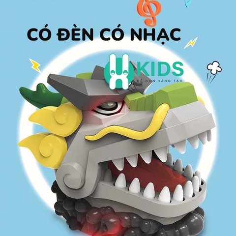 Đồ chơi cắn ngón tay khám răng hình rồng khủng long phiên bản mới có đèn nhạc giải trí vui nhộn cho trẻ em và gia đình