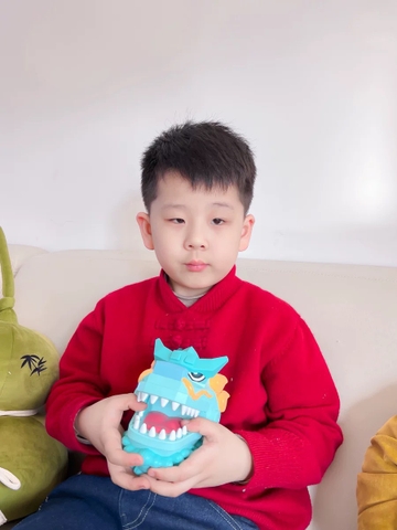 Đồ chơi cắn ngón tay khám răng hình rồng khủng long phiên bản mới có đèn nhạc giải trí vui nhộn cho trẻ em và gia đình