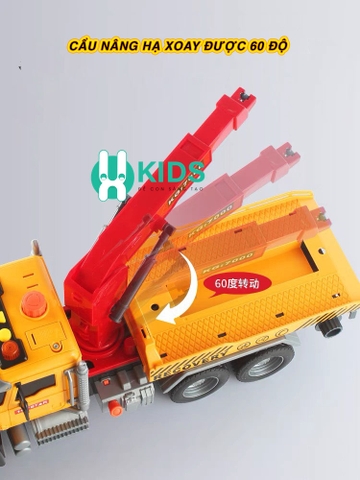 Đồ chơi xe ô tô cứu hộ giao thông cao cấp chạy đà có đèn nhạc mô hình hoạt động nâng hạ như thật cho trẻ em