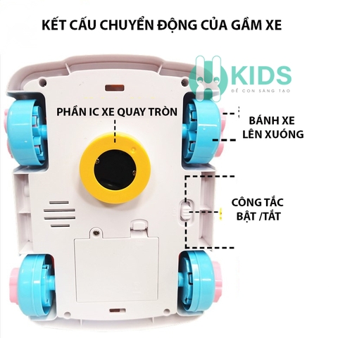 Xe buýt vui nhộn có đèn nhạc phát tiếng động vật vui nhộn