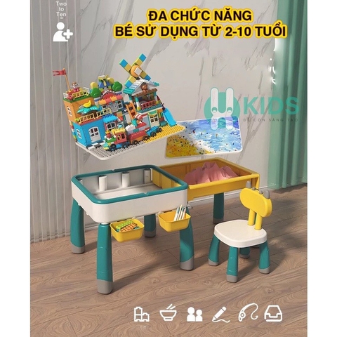 Bàn xếp hình lego đa chức năng có thể kéo ra kích thước siêu lớn
