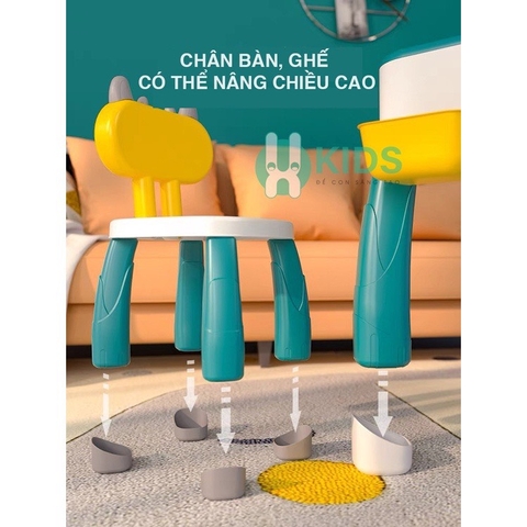 Bàn xếp hình lego đa chức năng có thể kéo ra kích thước siêu lớn