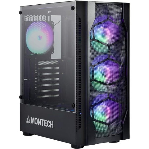 Vỏ Case Montech X1 Black (Tặng 4 Fan RGB)