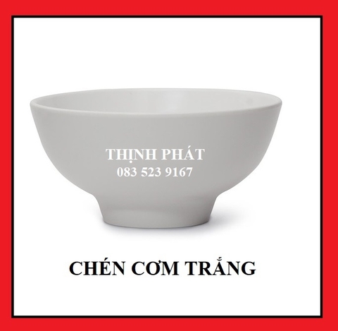 Bộ 10 CHÉN NHỰA MELAMINE TRẮNG CAO CẤP HÀNG CHÍNH HÃNG