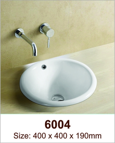 Lavabo Sứ Bán Âm Việt Mỹ 6004