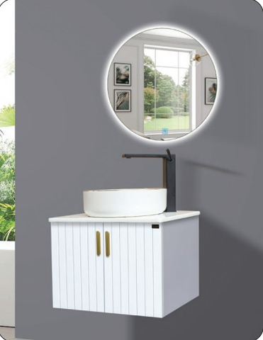 Tủ Lavabo Nhựa PVC LB 07 (trắng / xám)