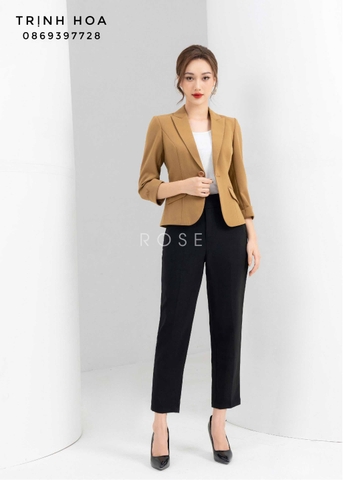 Áo vest nữ tay lỡ màu vàng