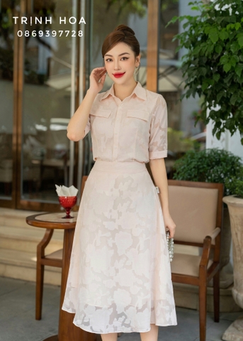 Set bộ váy áo ren nữ tính