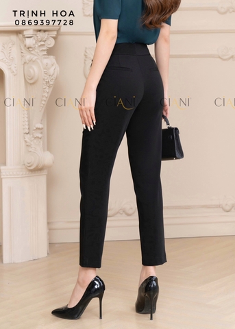 Quần công sở baggy một ly, cạp điểm 2 cúc lệch nổi đẹp
