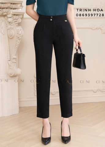 Quần công sở baggy một ly, cạp điểm 2 cúc lệch nổi đẹp