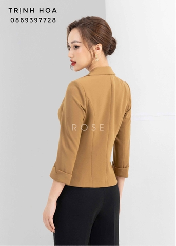 Áo vest nữ tay lỡ màu vàng