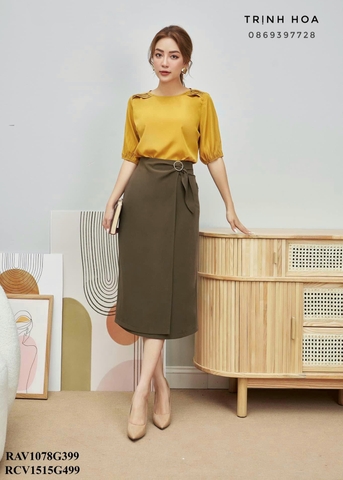 Chân váy a dáng dài qua gối