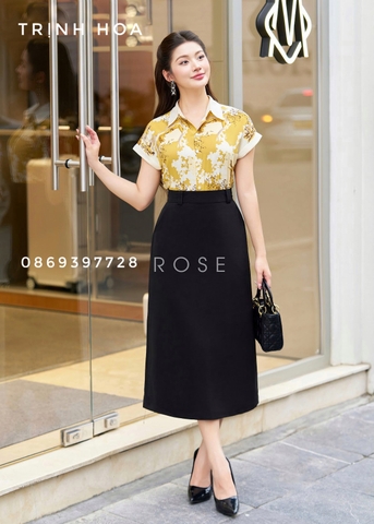 Áo sơ mi nữ cộc tay cổ đức công sở mùa hè 3 màu