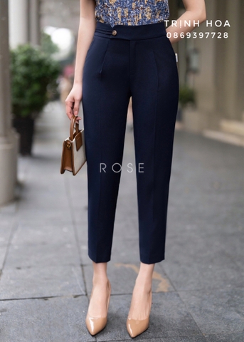 Quần baggy nữ công sở đẹp cạp cao 2 màu