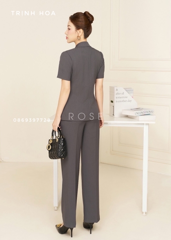 Bộ vest, áo vest blazer nữ đẹp phối cùng quần tây ống suông