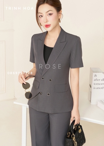 Bộ vest, áo vest blazer nữ đẹp phối cùng quần tây ống suông