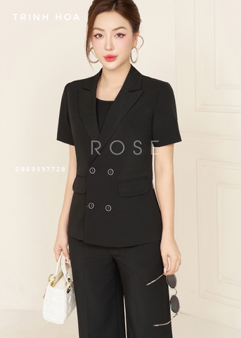 Bộ vest, áo vest blazer nữ đẹp phối cùng quần tây ống suông