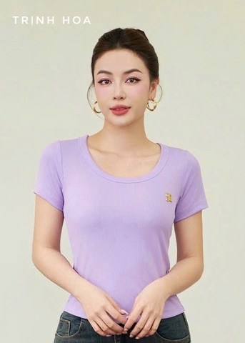 Áo len tăm cộc tay cổ tròn dáng ôm nhiều màu