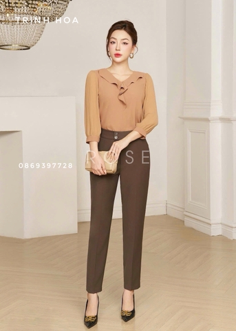 Quần vải nữ dáng baggy đẹp 3 màu