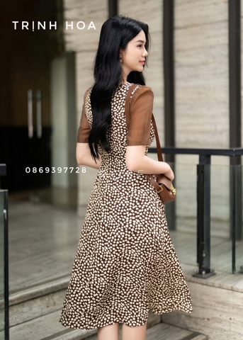 Đầm công sở nữ dáng xoè mùa hè nhẹ nhàng