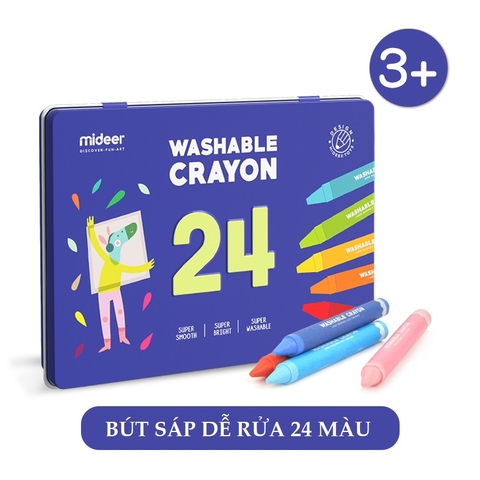 Bút sáp 24 màu Mideer MD4116