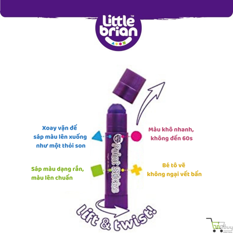 Bộ vẽ tranh - Set 12 bút vẽ full size và tranh tô Little Brian