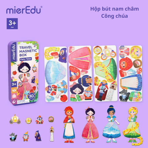 Hộp bút kèm mảnh ghép hình nam châm - Chủ đề thần thoại (Combo 4 hộp)